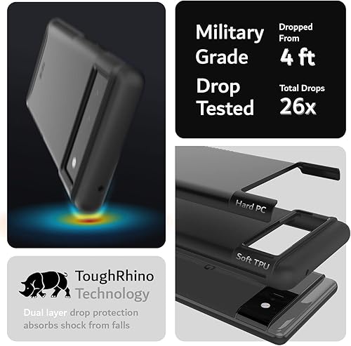Miniatura 3 de TUDIA DualShield - Funda diseñada para Google Pixel 6 (2021), Merge a prueba de golpes, grado militar, delgada, resistente, de doble capa de