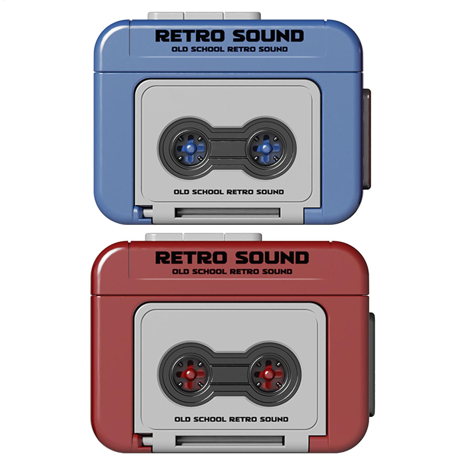Porte-clés Cassette Rétro Avec Enregistreur – Lecteur De Musique, Format Compact, ABS Résistant, Cadeau Pour Fans De Vintage – Bleu Ou Rouge