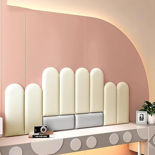 Miniatura 4 de Acolchado de pared para niños con autismo, 4 paneles de pared tapizados para cabecero de despegar y pegar, decoración de guardería, calcomanías de