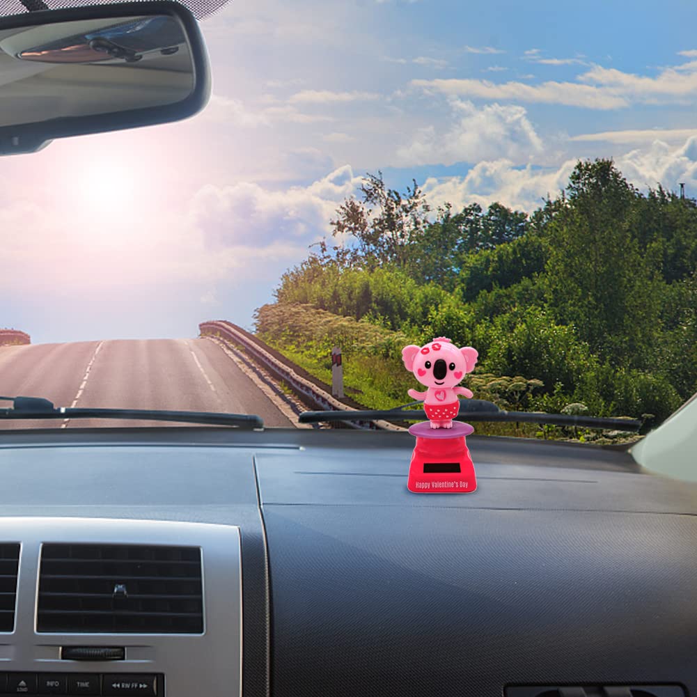 Zcargel 2 Pcs Shaking Head Toy, Funny Shaking Koala Doll Toy Cute Animal Solar Powered Dancing Dolls Solar Power Dancing Cartoon Dolls Solar Powered Toys for Car Interior Home Office Desk Decor