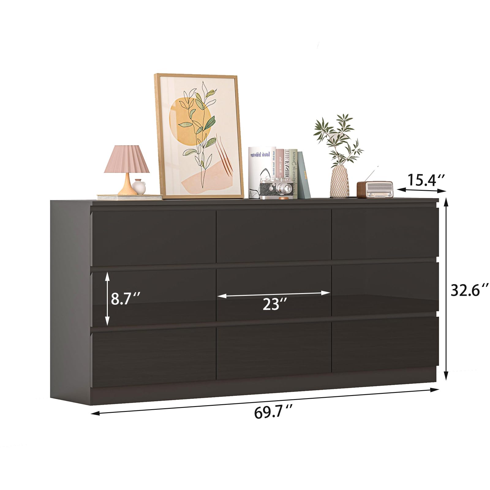Amazon.com: JassmiPkwy 70 INCH 9 Drawers Dresser with Power Outlet, Wide High Gloss Chest of Drawers Large, Modern Storage Drawer Dresser for Bedroom, Black : Home & Kitchen Amazon.com: JassmiPkwy 70 INCH 9 Drawers Dresser with Power Outlet, Wide High Gloss Chest of Drawers Large, Modern Storage Drawer Dresser for Bedroom, Black : Home & Kitchen