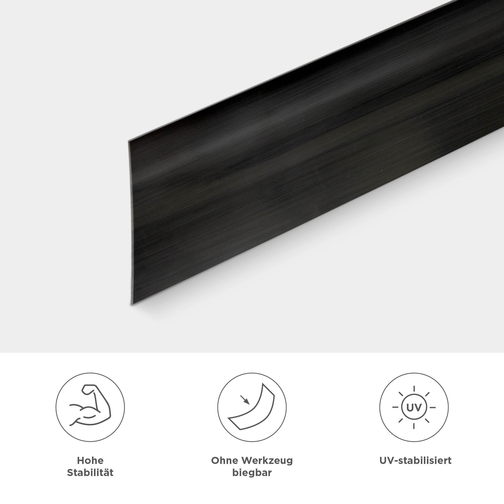 blizz-z terraflex plast Weg-und Beeteinfassung HDPE(L:25m x H:25cm) 1 Rolle | schwarz - Stärke 2 mm - Rasenkante, Beetumrandung, Rasenbegrenzung, Begrenzung von Kiesbeeten, flexibel, biegbar - Made in EU