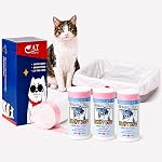 Jumbo Cat Litter Bags & Box Liners - No-Tear Pull-Out Design, 3 MIL Extra Thick, Drawstring Litter Pan Liners with Reusable Dispenser Box + 1 Refill Roll, Fits XL Litter Box, 36" x 19", 10+10 Count