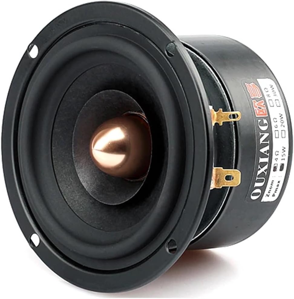 2PCS 3 Inch 15W Full Range Audio Speakers Full-Frequency Home Theater Stereo Loudspeaker DIY HiFi Tweeter Woofer Speaker Unit(8 ohm,Square)