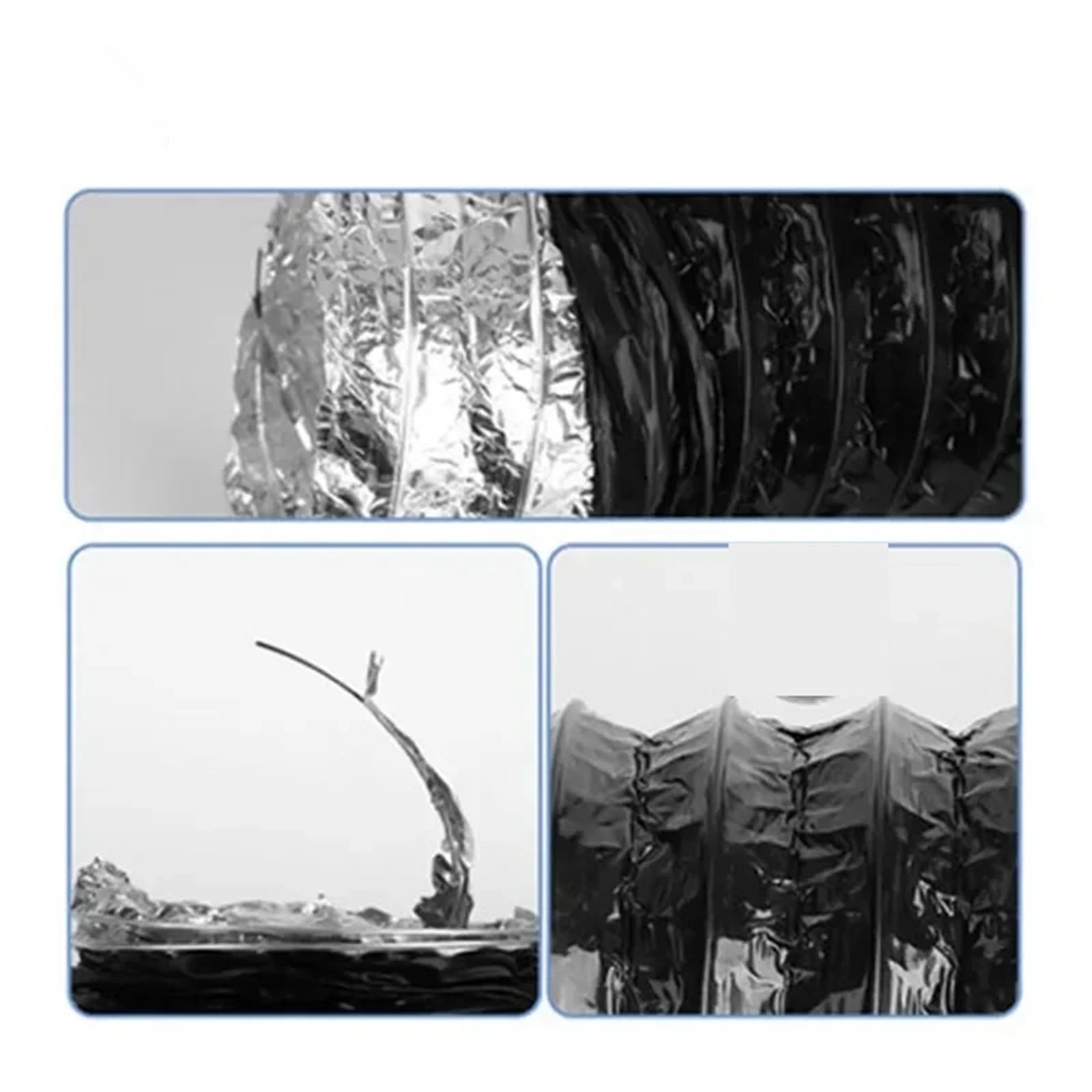 Tubo de escape flexible engrosado 15 cm diámetro, sistema ventilación aire PVC y aluminio, manguera, accesorios cocina baño Adecuado para aires acondicionados(Dia.150mm x 1.5m)