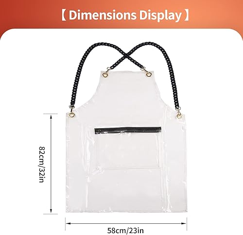 Miniatura 4 de Delantal transparente para estilista, delantal transparente e impermeable para peluquero o estilista de uñas