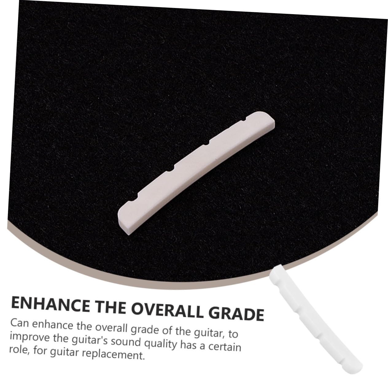 HEMOTON Bone Nut Electric Guitar Accessory 4-string Guitar Bridge Saddle Pre-slotted for Quick Easy Installation Improves Sound Quality