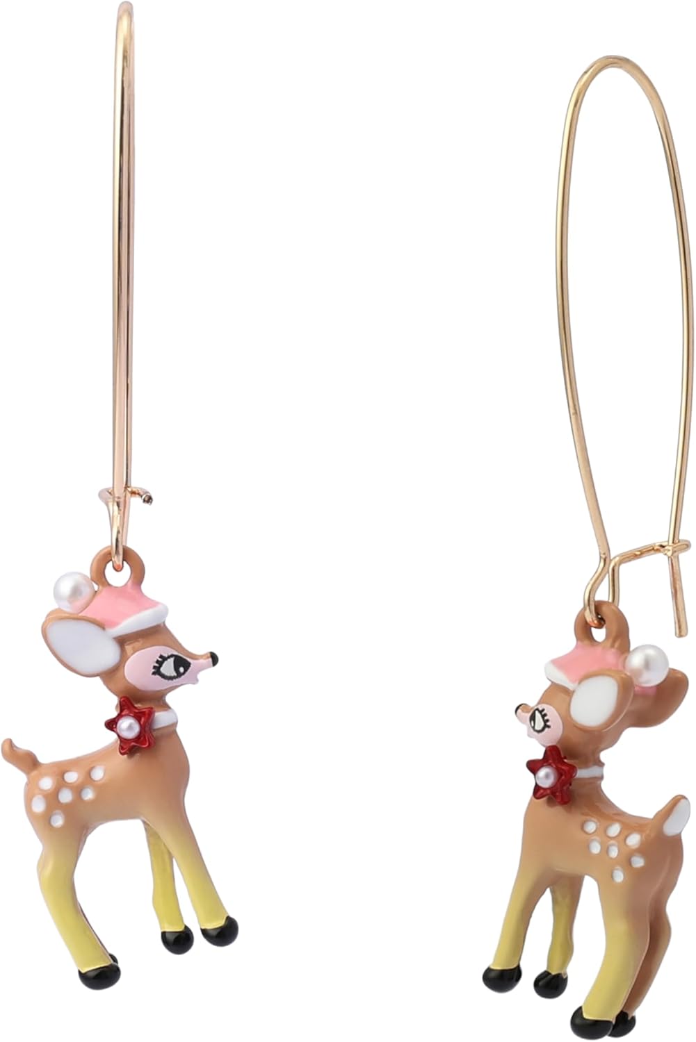 Betsey Johnson Jewelry Women's Santa Baby Reindeer Dangle Earrings