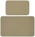 Garland Rug Town Square 2-Piece Kitchen Rug Set, 18-Inch by 30-Inch, Tan