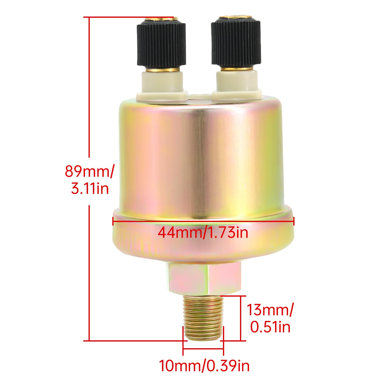 1PC 1/8NPT czujnik ciśnienia oleju uniwersalny 10mm wskaźniki nadawcy dla 0-10bar samochód wyścigowy wskaźnik samochodowy 10-184ohm(Tachometer Sensor)