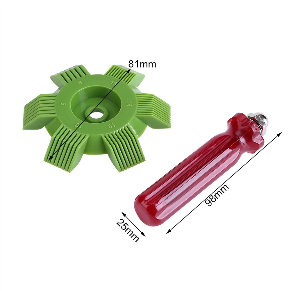 Tbest Pettine a Pinna C, Set di Pettini a Pinna per Condizionatore d'Aria, Pulizia del Radiatore Dell'auto, Strumento per Raddrizzatore Bobina AC