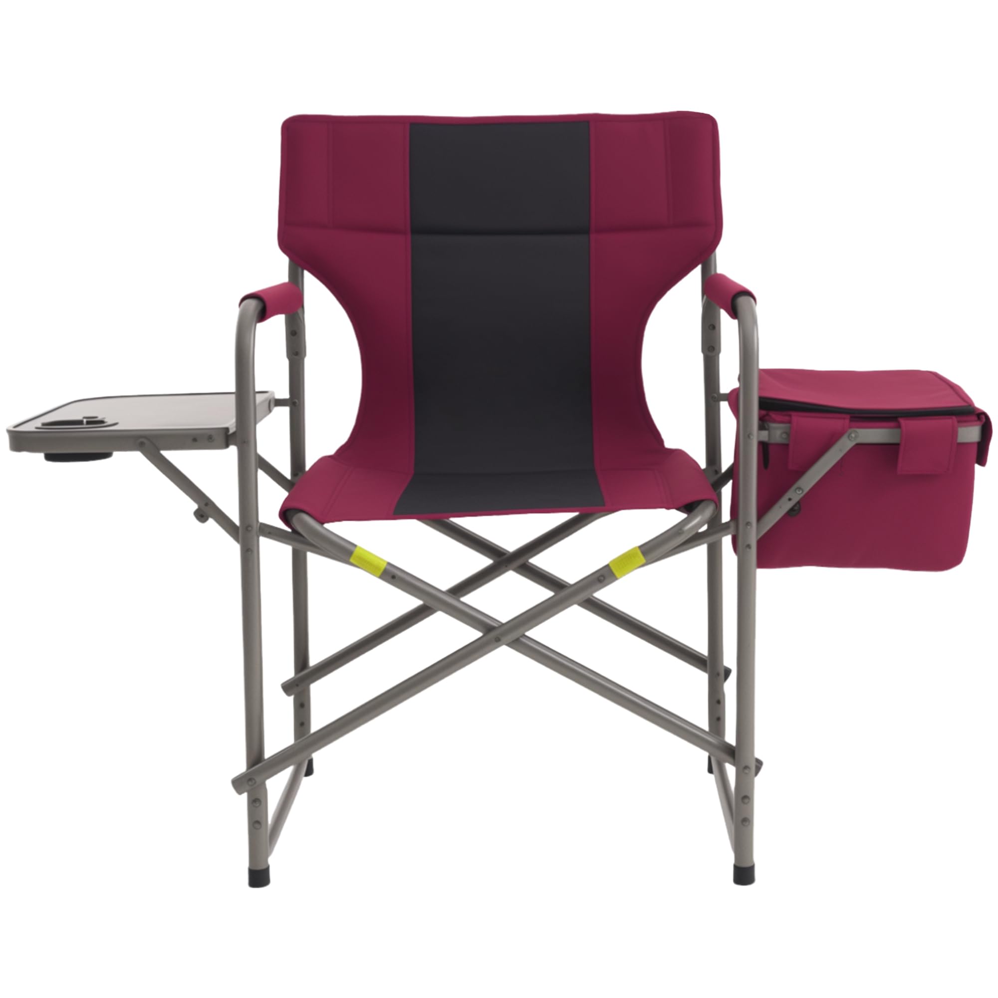 Foristrail Director Camping Chair - 400lbs Heavy Duty with Cooler Bag & Foldable Side Tray, Portable Outdoor Lawn Chair for Backyard/Fishing/Beach (