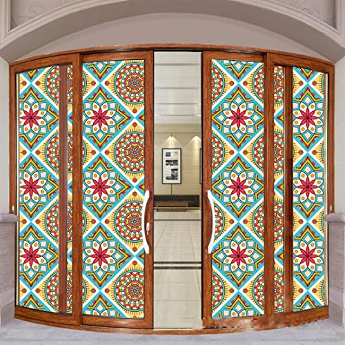 Image of CVANU Window Film Privacy Heat-UV Protection Self-Adhesive Window Glass Film Viny Sheet Multicolor Size(23inch X 36inch) C163