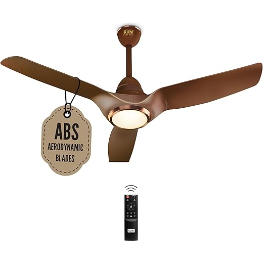 KUHL Meridian M1 1200 mm 65% Power Saving BLDC Ceiling Fan | BEE 5 Star Rated & ISI Marked | High Air Flow | 5 Year Warranty on Motor | Free Installation | Brown