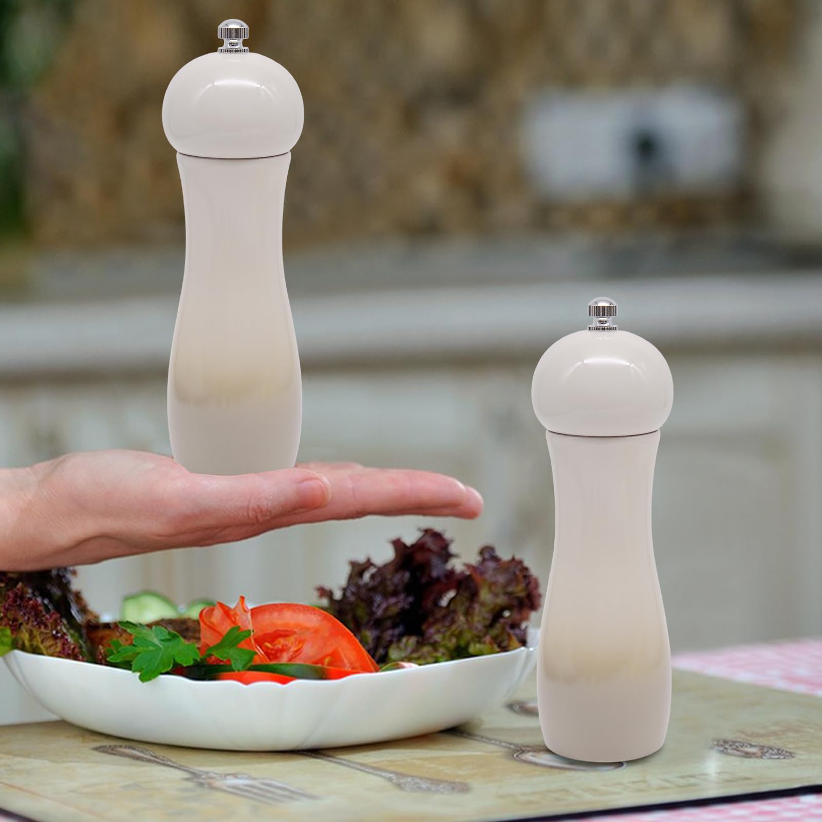 Ensemble de Moulins à Poivre Électriques 3 Pcs Réglage de la Grossièreté USB Rechargeable Noyau en Céramique pour Épices Maison Voyage Extérieur Outil de Cuisine (Rouge