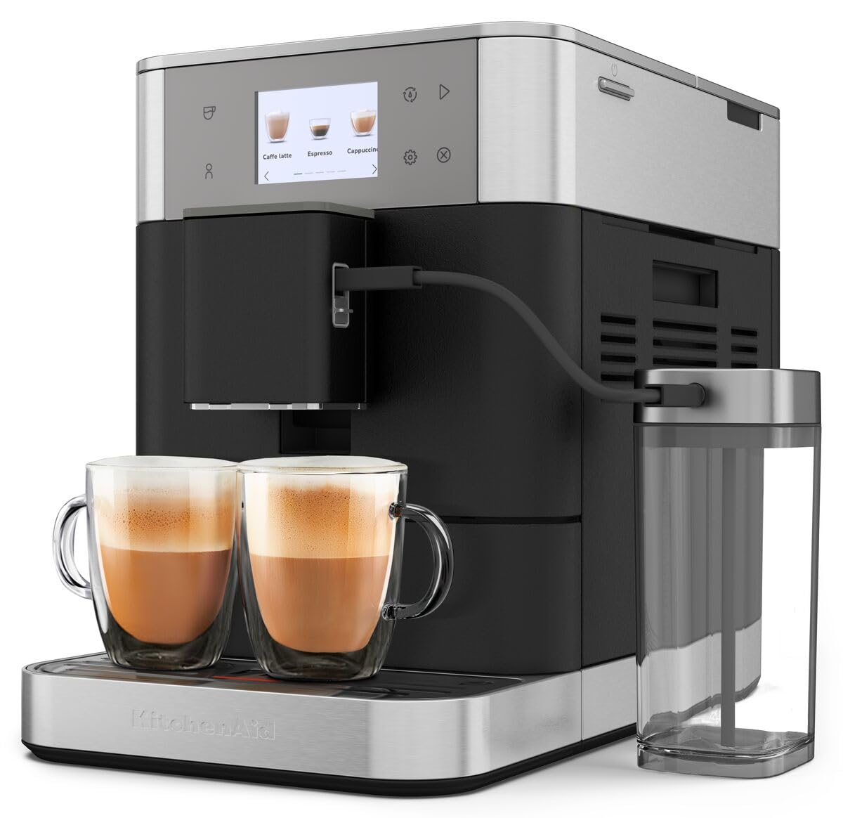 KitchenAid Machine a Café Grain - KF7 - Machine Expresso et Cappuccino avec broyeur - Machine Expresso et Cappuccino - Avec Technologie Thermocoil - Truffe Noire