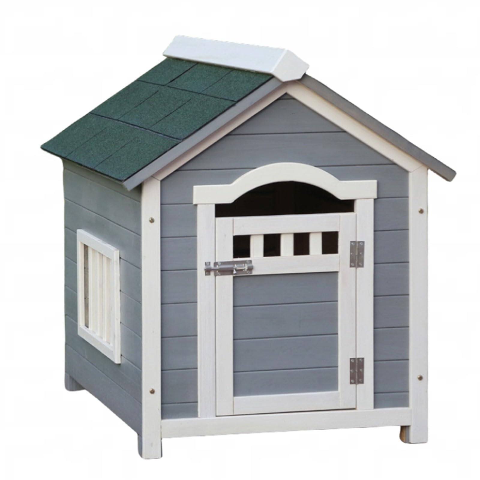 Caseta Perro Grande, Caseta Perros Exterior Resistente a la Intemperie para Perros Pequeños, Medianos y Grandes, casa Perro de Madera con Puerta(83 * 78 * 80cm/33 * 31 * 31in)
