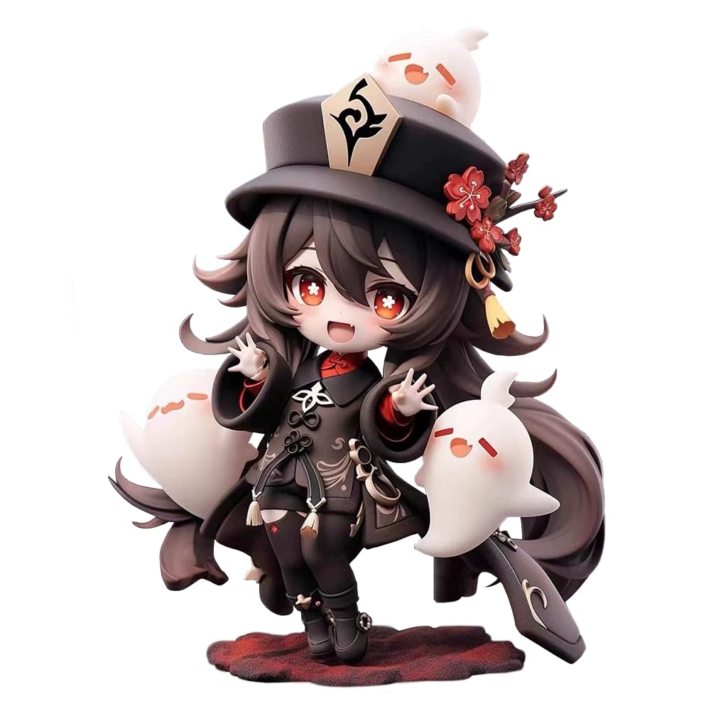Zhongkaihua Game Character Liyue Hutao Figure Action Figure Cute Anime Figurine Collectibles Mini Statue Model Desktop Ornaments 16CM