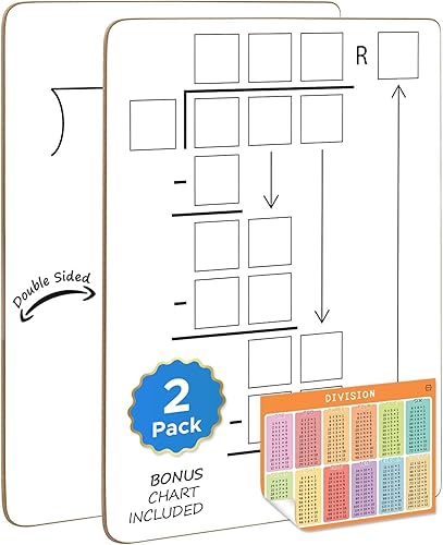 Paquete de 2 pizarras blancas de borrado en seco de 9 x 12 pulgadas, pizarra blanca pequeña duradera y portátil de doble cara para práctica de