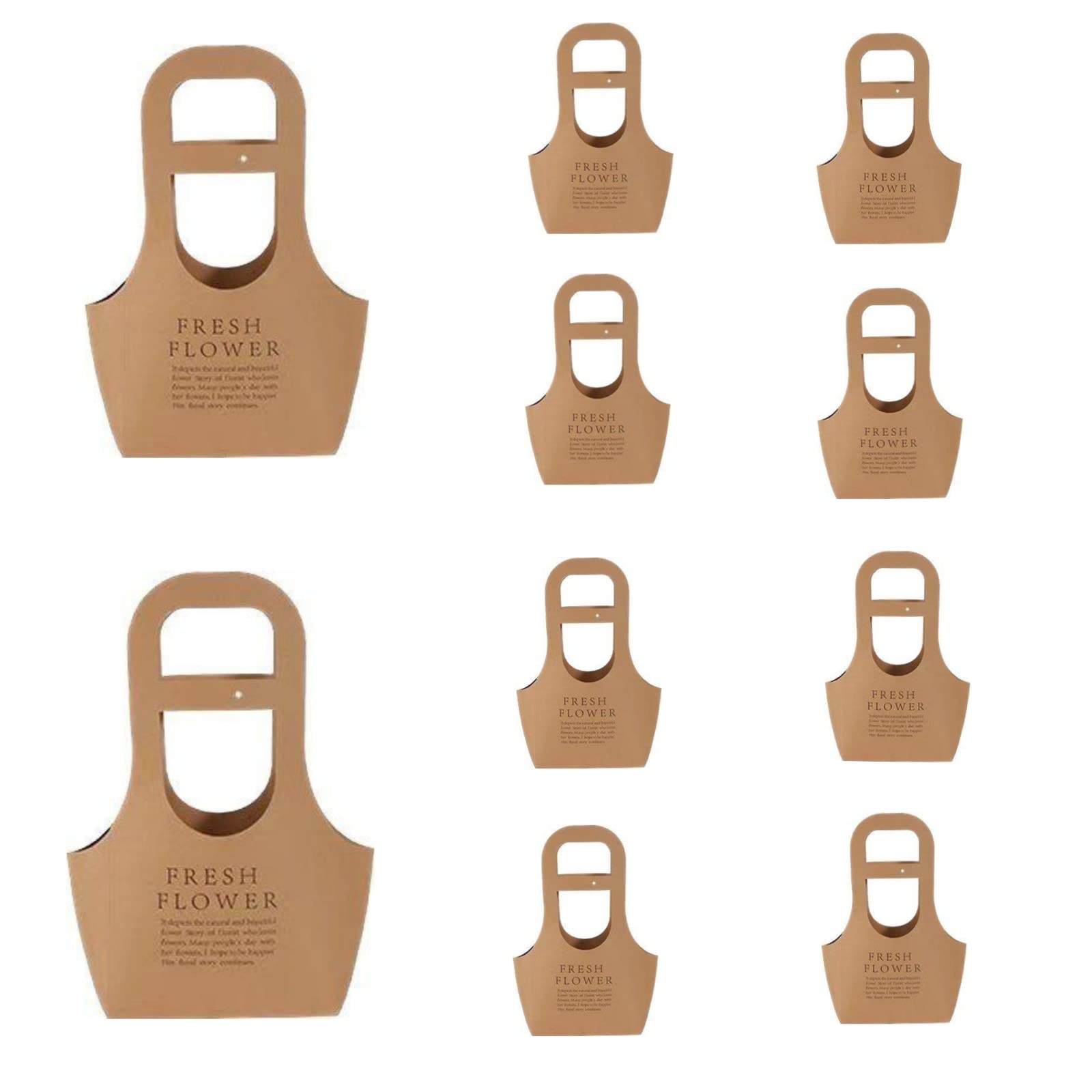 Amazon.com: LONG XIN SERIES 10Pcs Kraft Paper Flower Bags