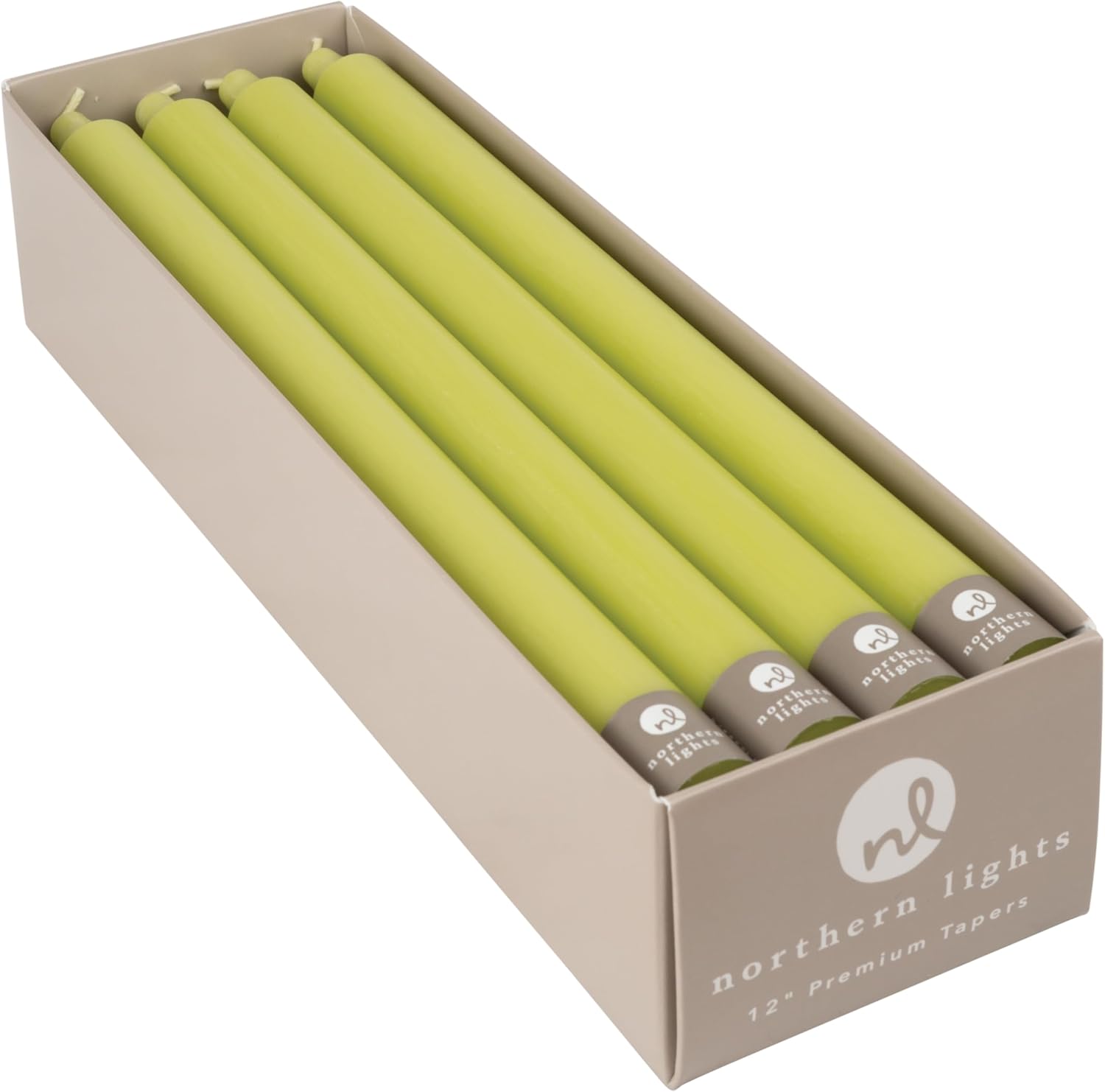 Northern Lights Candles - 12" 12pk Tapers - New Leaf - 72787