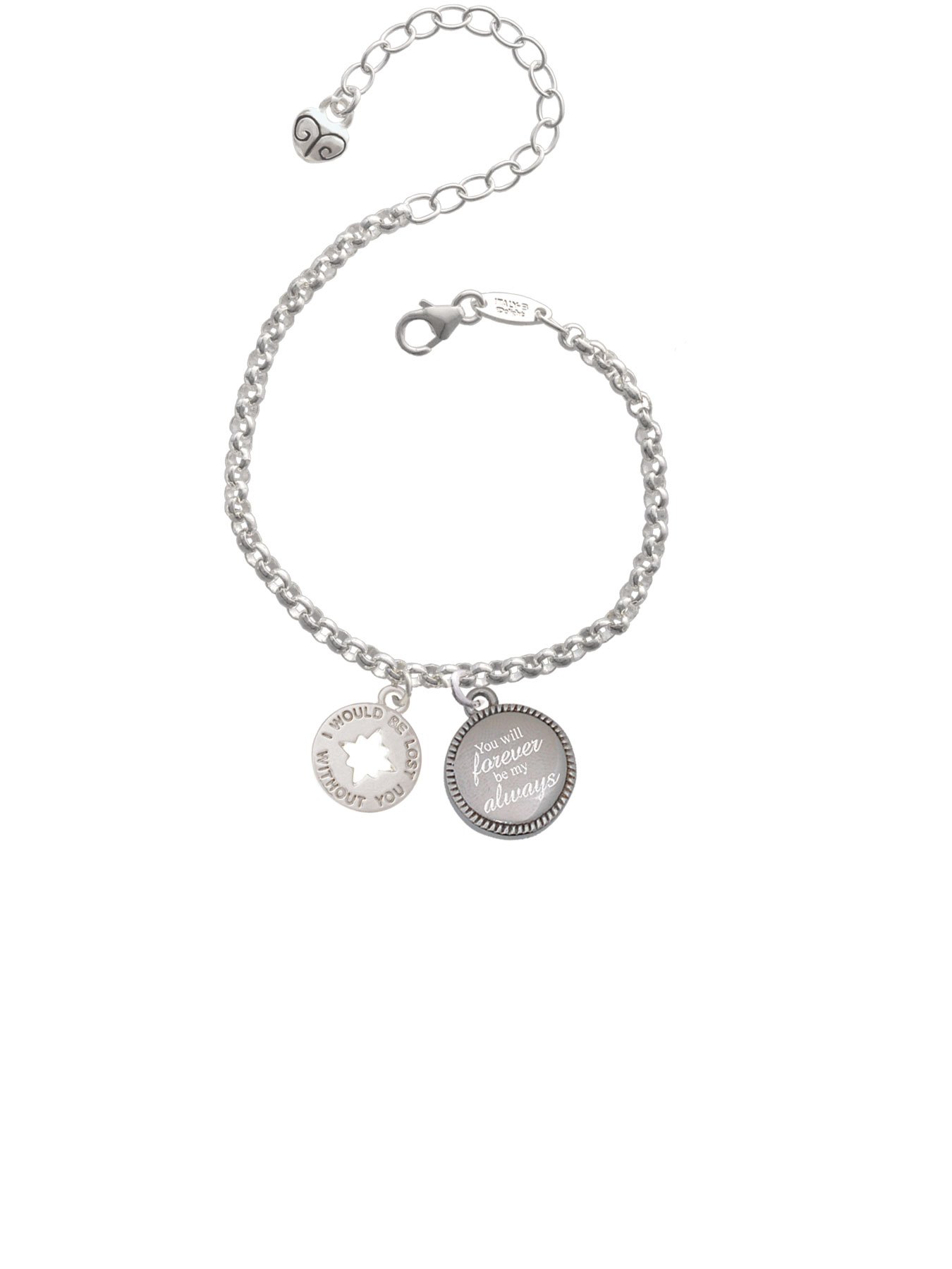 Delight JewelryI Would be Lost Without You You Will Forever Be My Always Engraved Bracelet