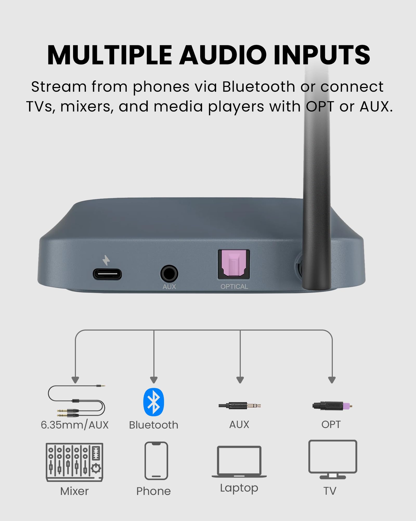 Venucast Oasis Aura - Transmisor Auracast para Iglesias & Recintos, Audio Broadcast para Auracast Dispositivos Escucha Personal y Receptores, BYOD soportado, Compatible con Mezcladores & TVs