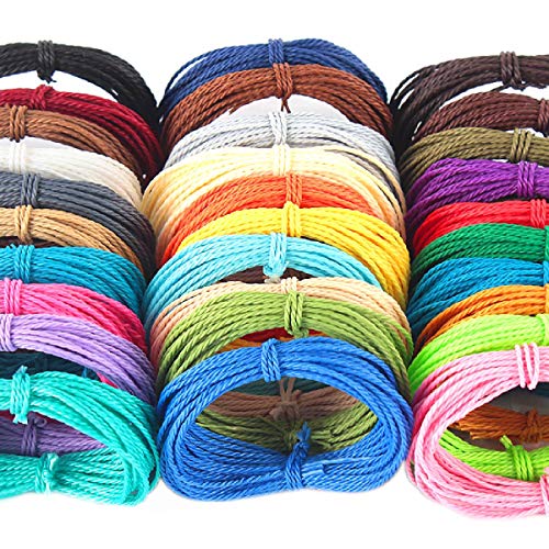 Waxed Thread 30 Colors 1Mm 328 Yards Wax Cotton String Waxed Polyester Cord For Bracelets Necklace Jewelry Making Friendship Bracelet #TOP3