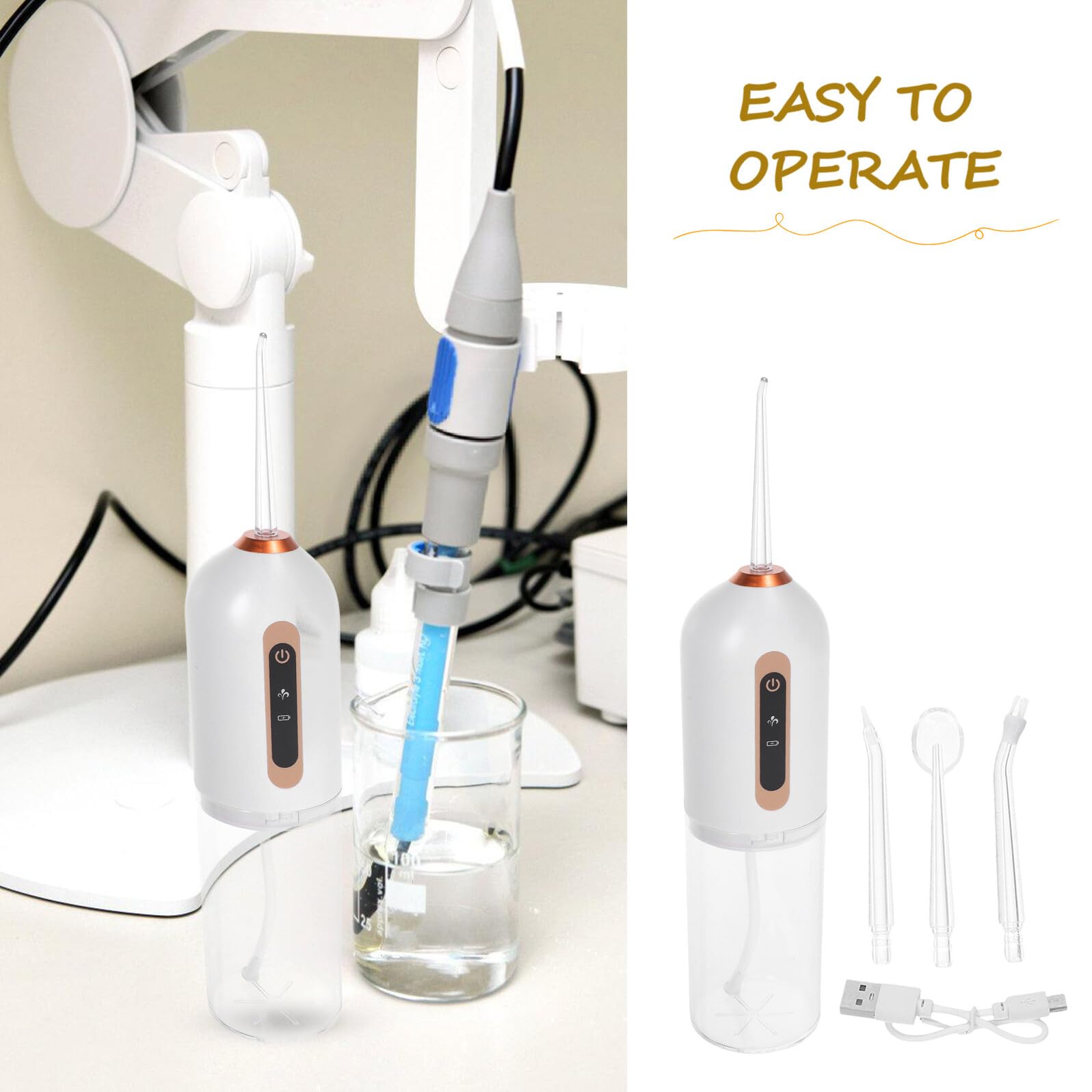 Irrigador Bucal Portátil Recargable Inalámbrico Resistente al Agua Mini Hilo Dental de Agua para Limpieza Dental Uso Casa Viajes Oficina