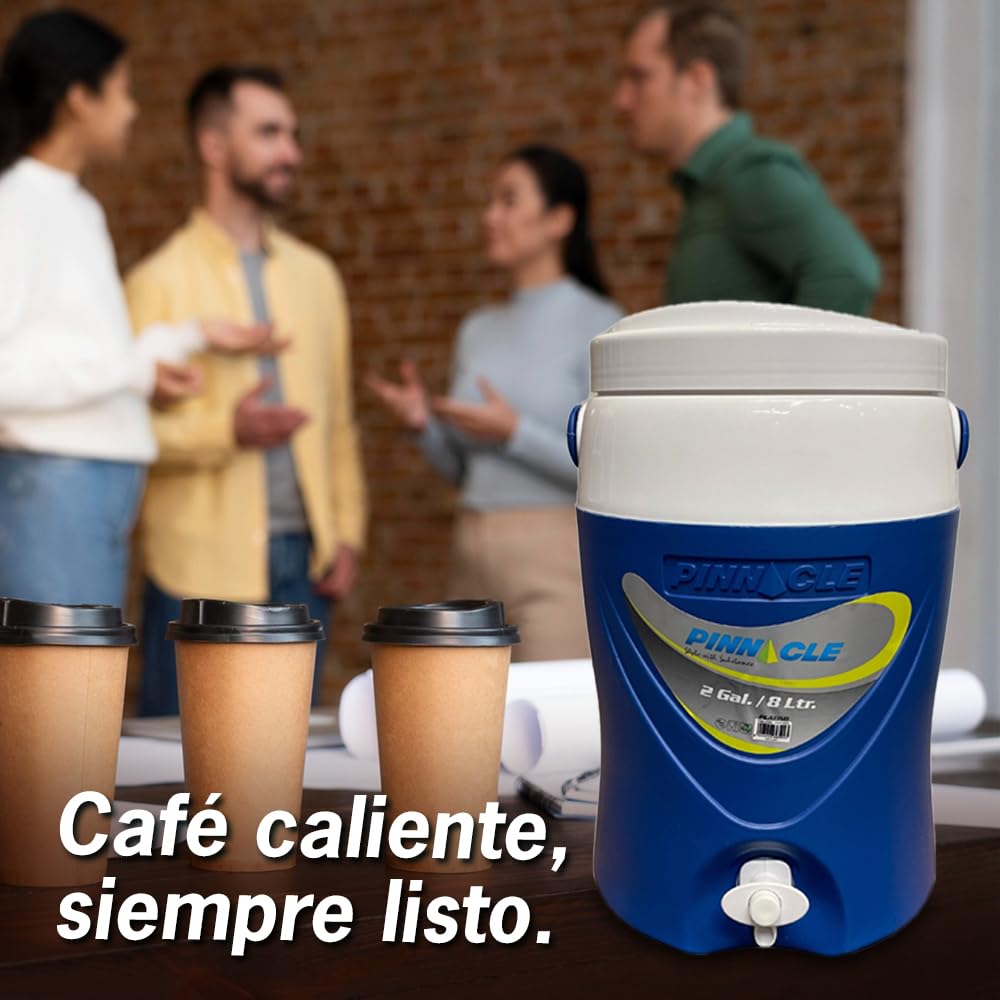 Pinnacle Bidon à eau avec robinet – Thermos eau froide, distributeur d'eau haute résistance, isolant PU Premium, idéal pour l'extérieur et le camping (8 L)
