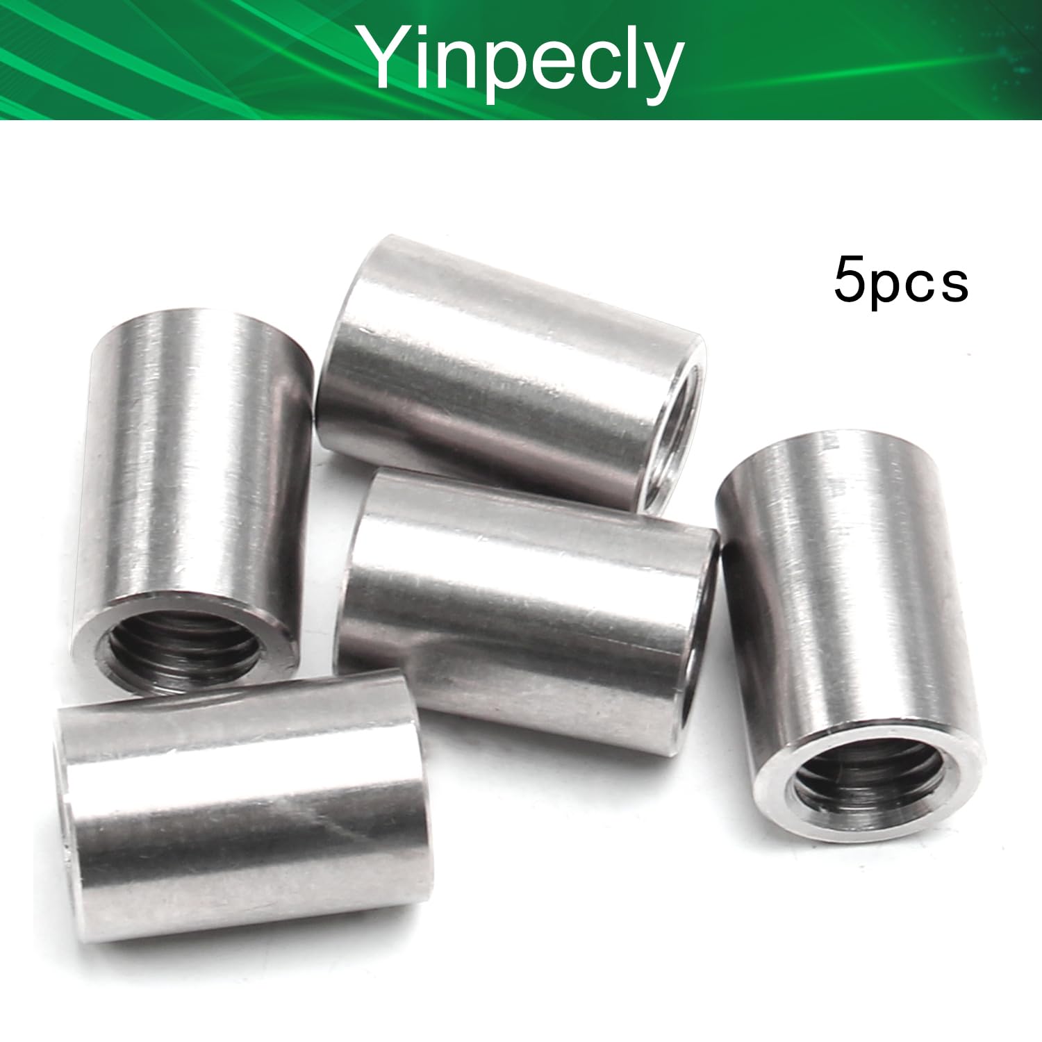 M14 Round Connector Nuts, Carbon Steel Coupling Nut 30mm/1.18inch Length,Pack of 5