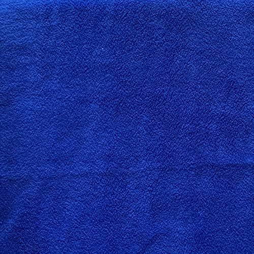 Luxurious Royal Blue Heavyweight Anti-Pill Fleece Fabric – Premium Quality by the Yard for Crafting & Comfort