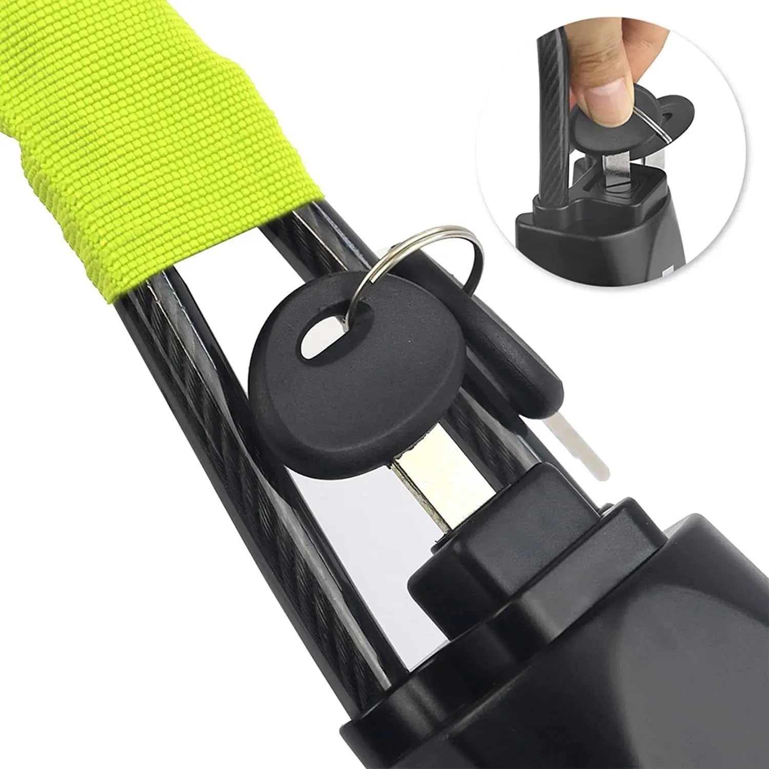 Cierre del cinturón de Seguridad del Volante con, Hebillas de cinturón Seguridad antirrobo con Bloqueo del Volante for camión, SUV, Furgoneta, RV, Multicolor(Yellow)