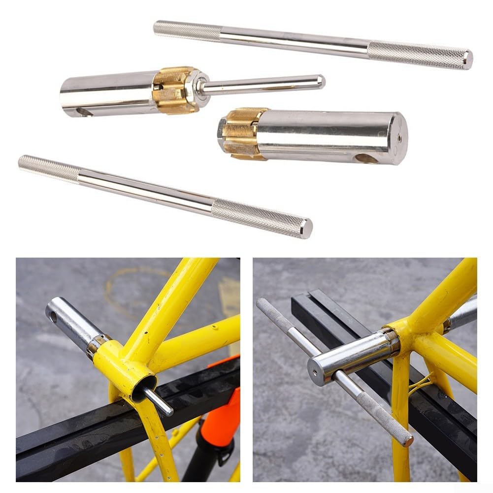Feegow Fahrrad Rahmen Gewindeschneidsatz, Legierung Tretlager Gewindeschneid-Set, Edelstahl Fahrrad Gewindebohrwerkzeug, Mountainbike Gewinde Fix, Tretlager Gewinde Reparatur Werkzeug