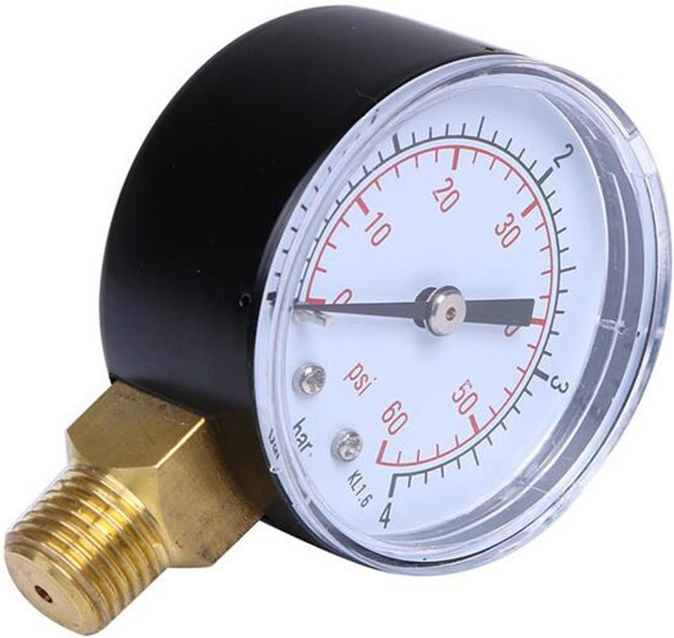 プール スパ 水エアオイル 掃除機 ミニ圧力計 60psi サイドマウント 14インチパイプ スレッド