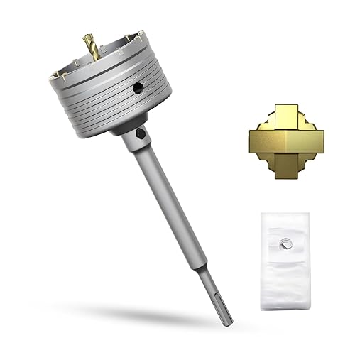 Miniatura 32 de Sierra de agujero de hormigón de 4", sierra de agujero de mampostería de 100 mm, con varilla de conexión SDS Plus de 220 mm para perforación de