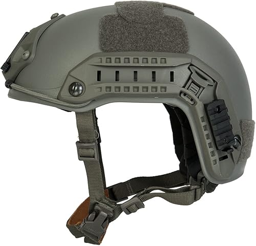 Miniatura 10 de Lancer Tactical Casco marítimo de plástico ABS industrial mediano y grande, corona ajustable, adaptador de riel lateral de 0.787 in, calcomanías
