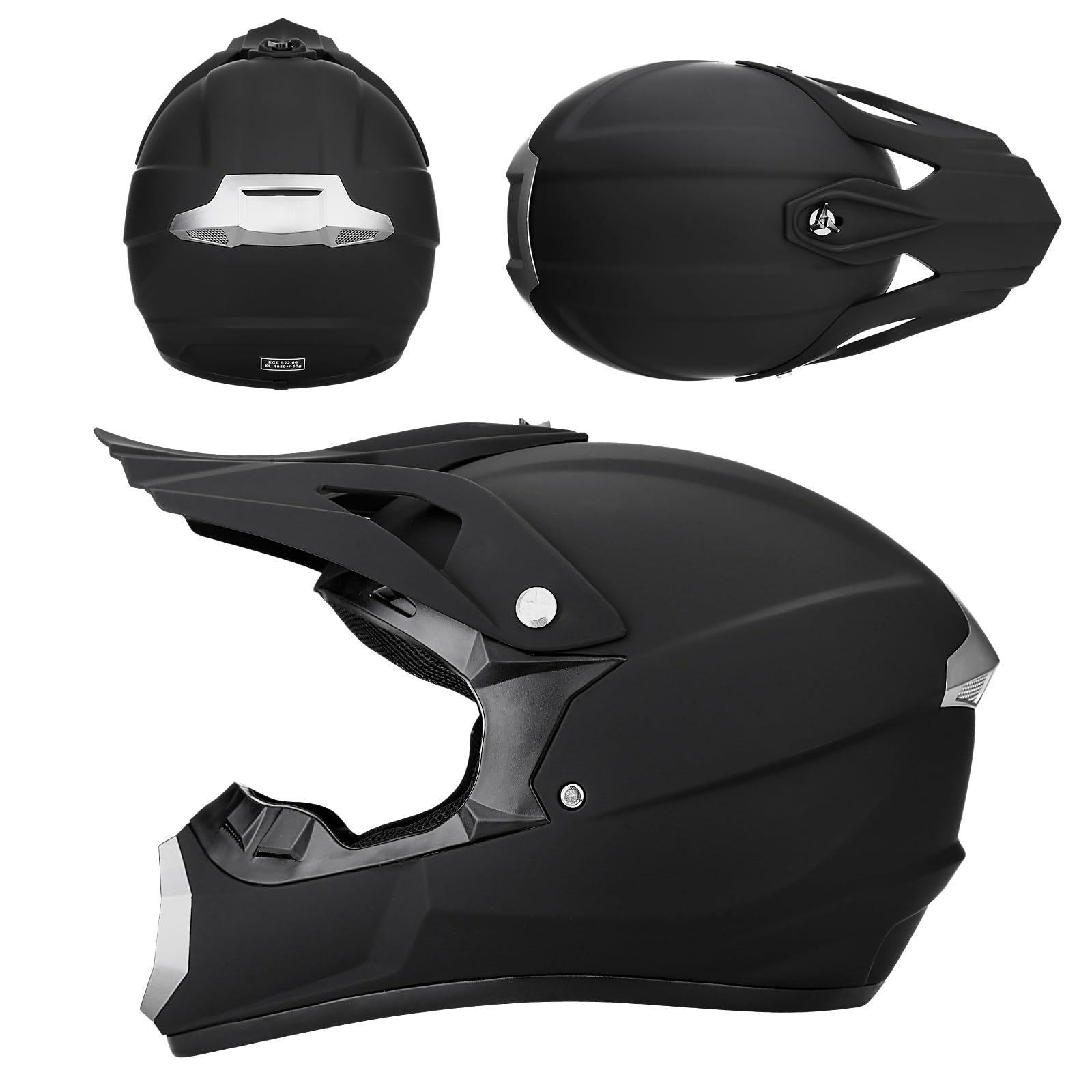 MTB Helm Fullface Downhill Motorradhelm Kinder, Jugend Herren Crosshelm Erwachsener Motocross Für Quad Enduro ATV Schutzhelm Mountainbike Bergbuggy Sport Schutz, Mit Handschuhe Brille