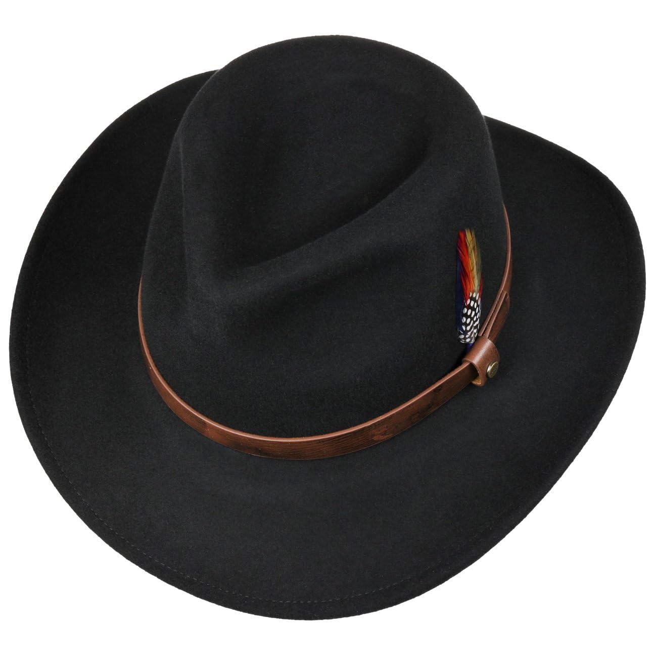 Stetson Oklahoma Sombrero Western de Fieltro de Lana Hombre Todo el ano
