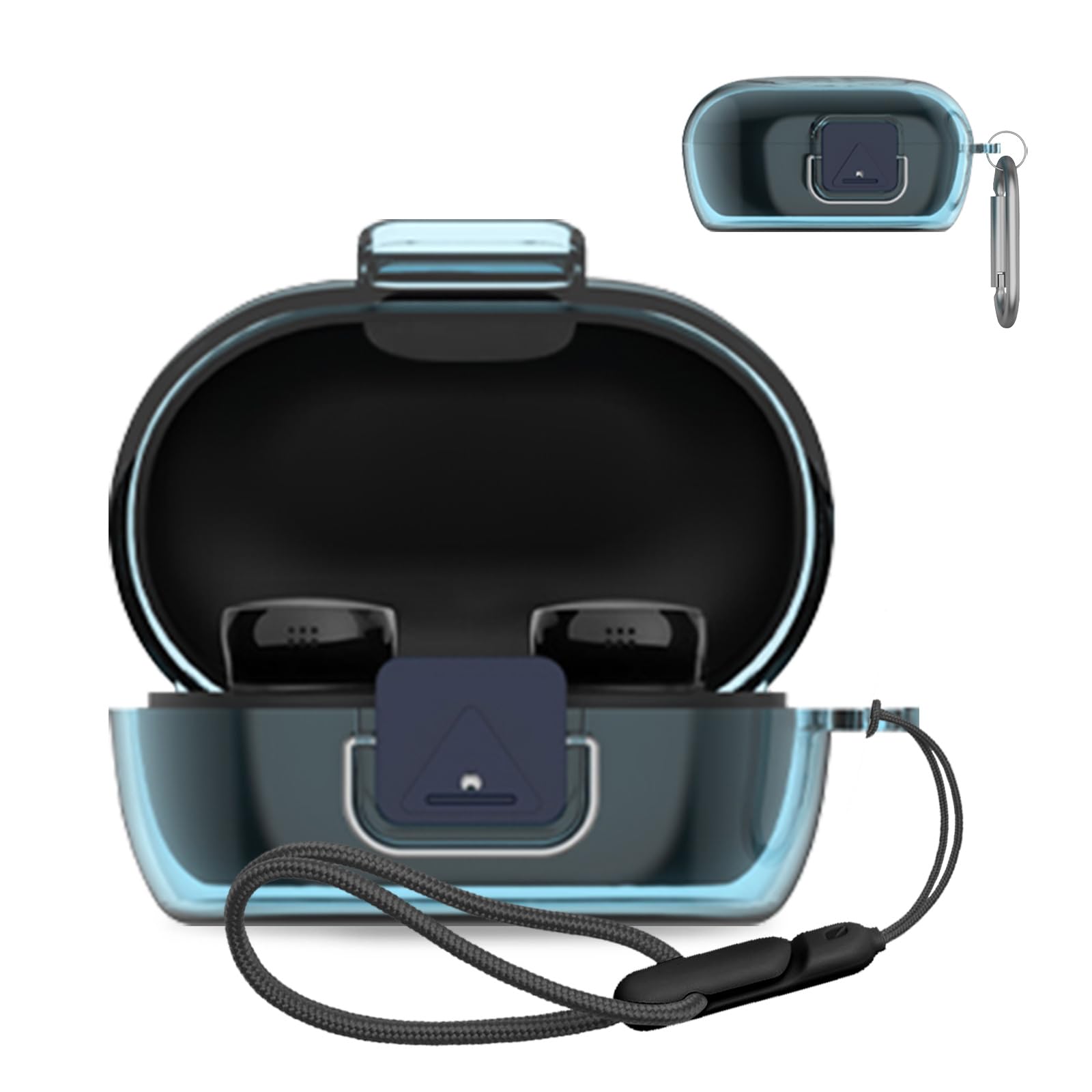 for Bose New QuietComfort Earbuds Case Cover,NOUKAJU Silicone Protective Case (with Carabiner + Lanyard) Drop-Proof,Scratch-Proof,Protective Cover for