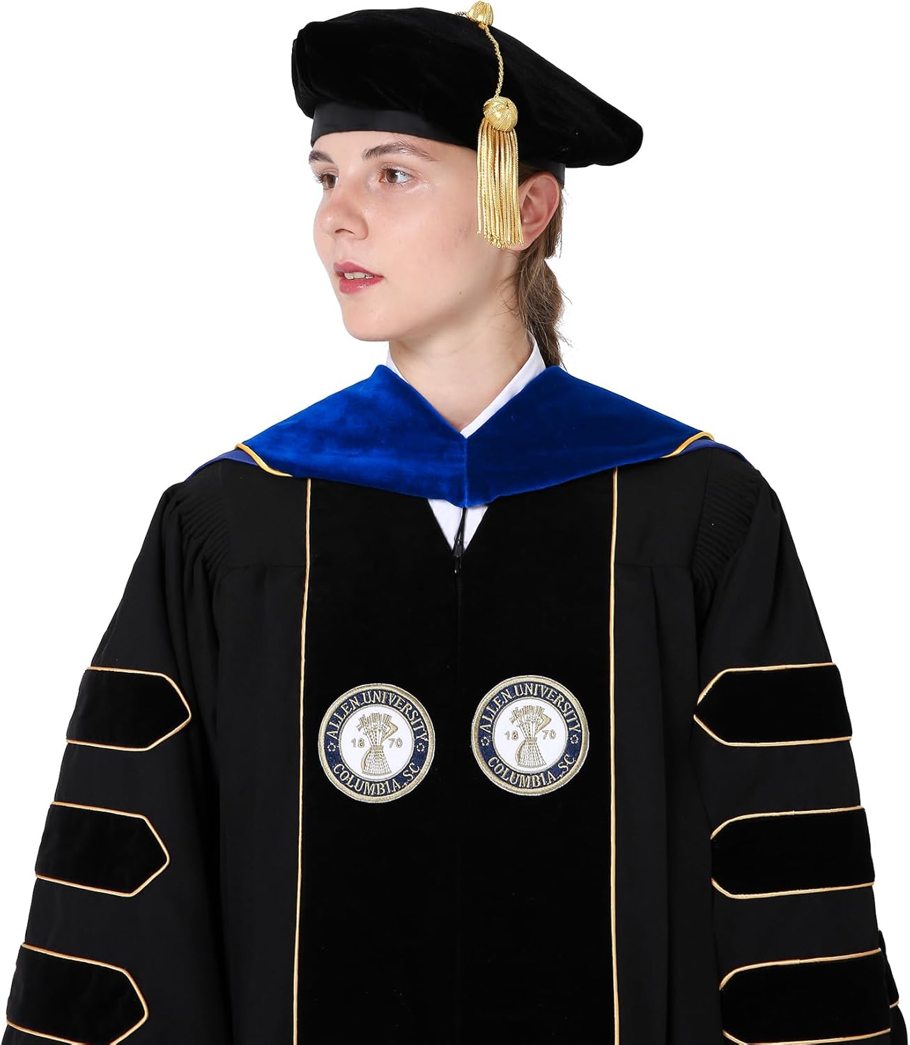 GraduationMall Graduation Doctoral Hood for Philosophy PhD Degree Deluxe Doctorate Academic Hood