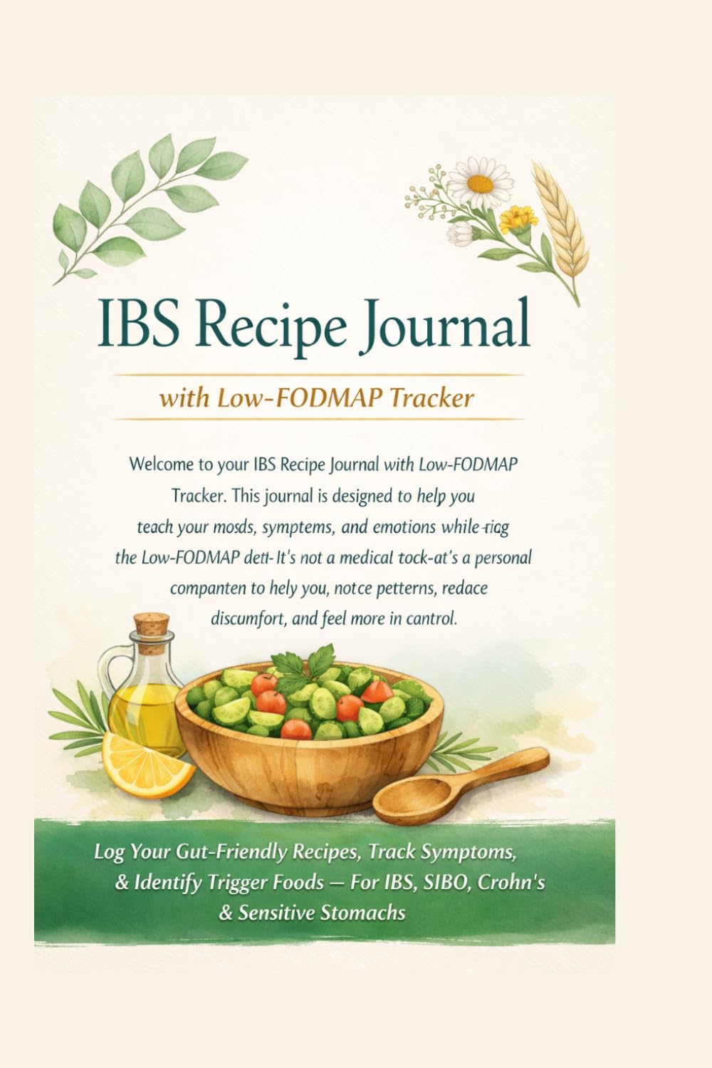 IBS Recipe Journal with Low-FODMAP Tracker: Log Your Gut-Friendly Recipes, Track Symptoms & Identify Trigger Foods — For IBS, SIBO, Crohn's & Sensitive Stomachs