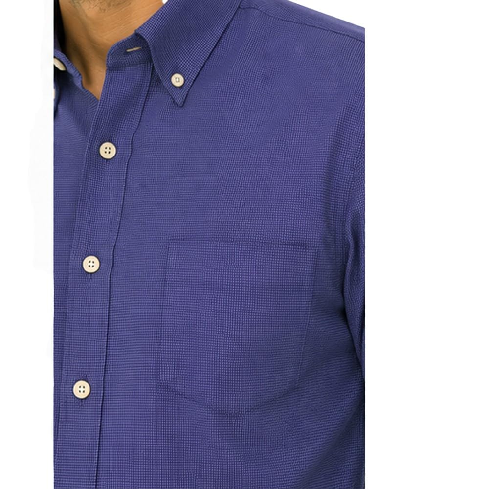 Camicia Uomo con Taschino 100% Cotone 6b020 juppy 03 Microfantasia Blu