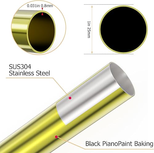 Miniatura 3 de SIKAIQI Barra de cortina de ducha de acero inoxidable 304 elástico en forma de L para bañera (tamaño grande oro 27.55 "-39.37" x 47.24"-