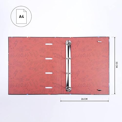 Miniatura 3 de CERDÁ LIFE'S LITTLE MOMENTS - Archivador 4 Anillas Niño de Spiderman con Tapa Dura y Cierre con Goma - Licencia Oficial Marvel