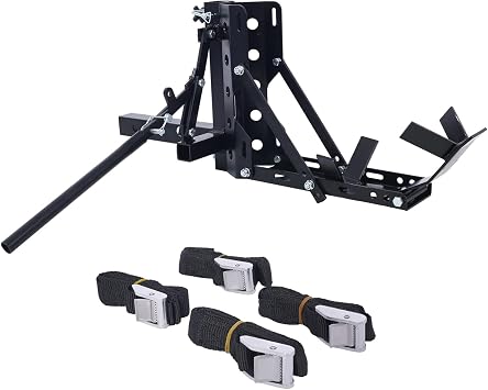 Motorcycle Trailer Hitch - 800LBS Heavy Duty Steel Scooter Hauler Mount Rack 2" Motorcycle Tow Carrier Receiver | Portable Motorcycle Trailer Carrier Tow Dolly Rack Hitch