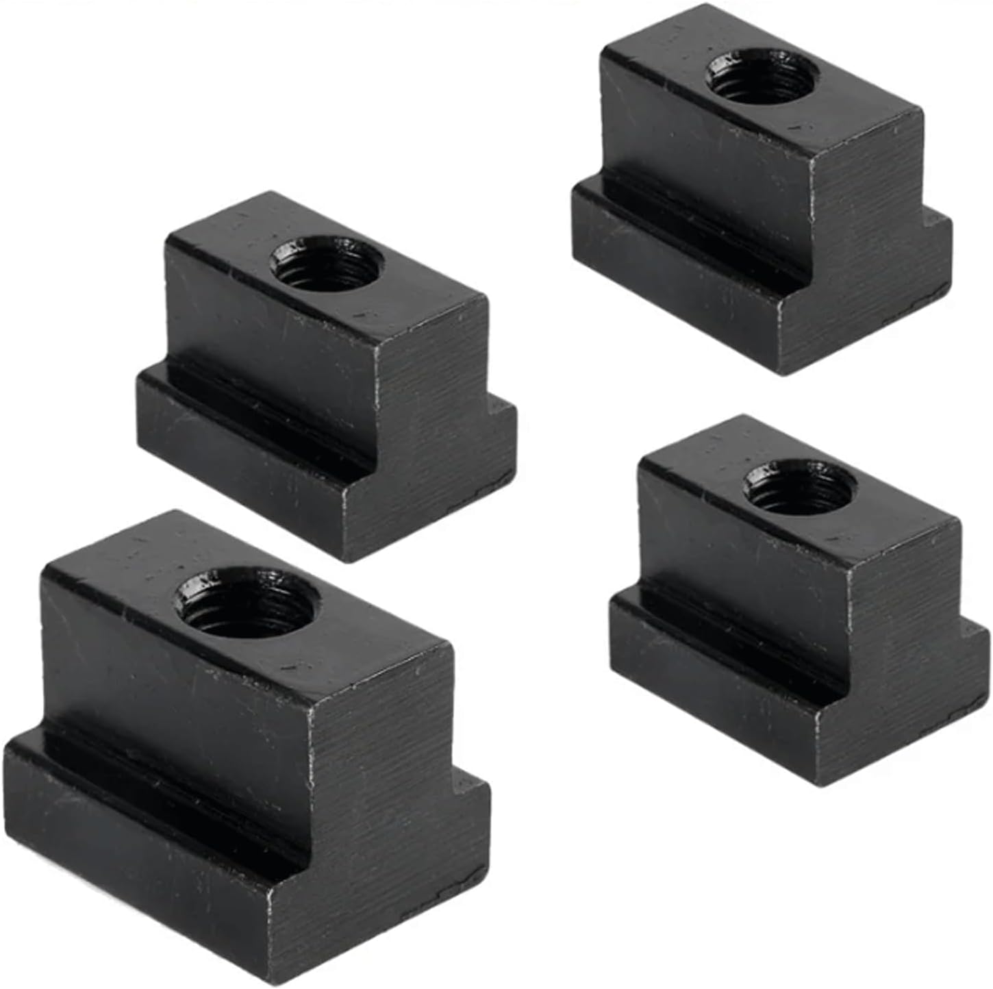 4 Pcs Black Grade 10.9 T-Slot Block M6 M8 M10 M12 T Nut Slot Slider Nuts Clamp Table Slot Milling Machine Tool Screw
