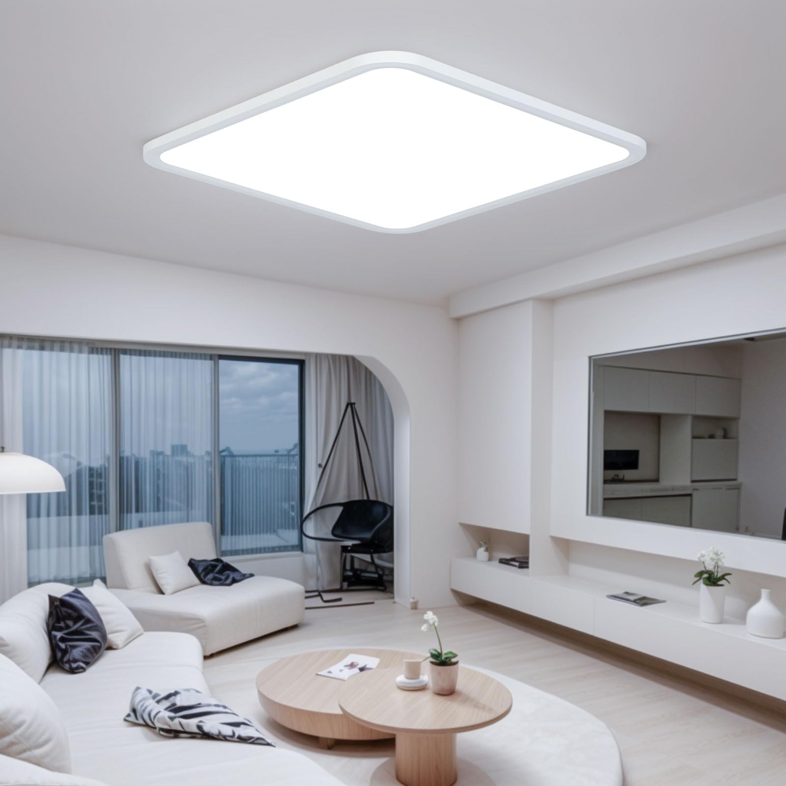 OTREN Deckenlampe LED Deckenleuchte 40CM 6500K Kaltweiß 40W 4400LM