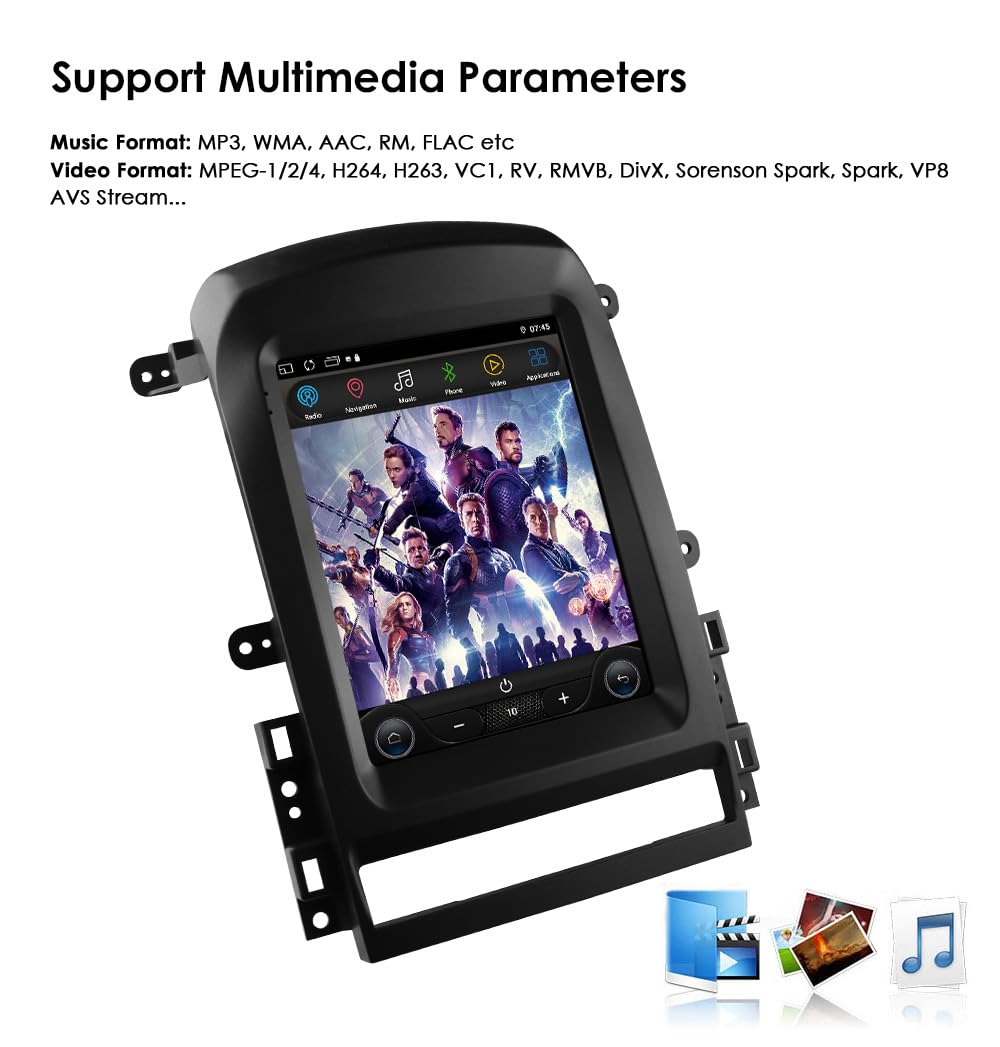 Ossuret Autoradio pour Chevrolet Captiva (2006-2012) (Climatisation Automatique), 9.7 Pouces Android 14 écran Tactile 2+64 Go Navigation GPS avec Carplay Bluetooth Commande au Volant (modèle B)