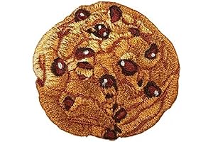 Adorable Chocolate Chip Cookie Embroidered Applique Patches for Creative Crafting Projects